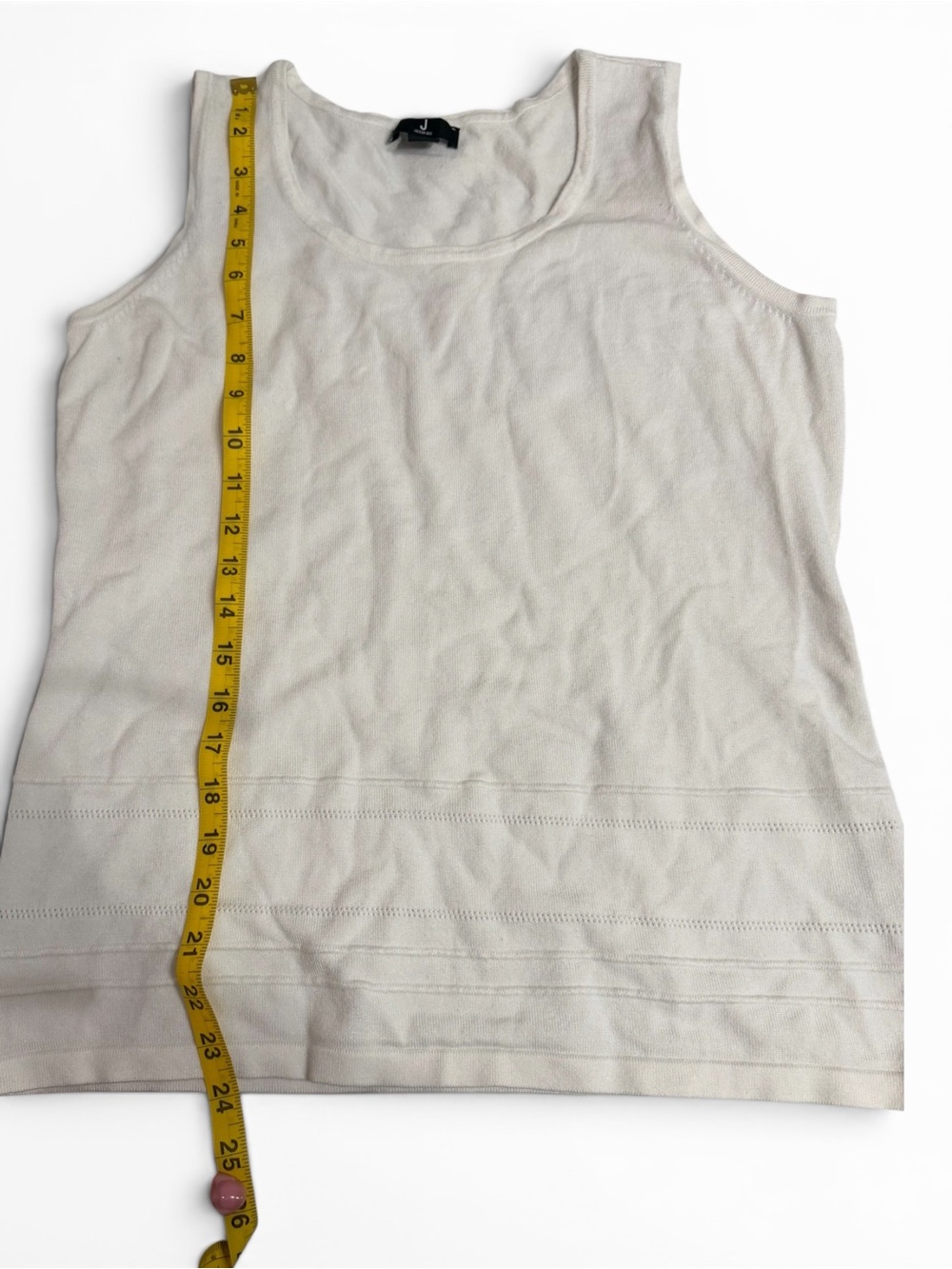 J Jason Wu Ivory Knit Sleeveless Tank Top Medium Minimalist Career Casual Wear